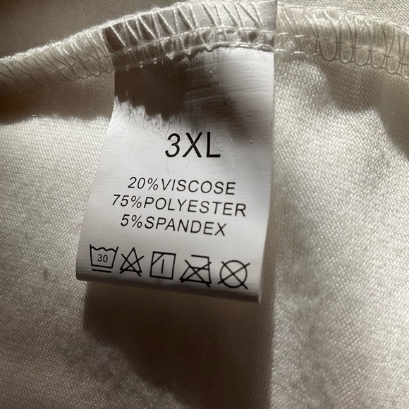 Plus size 3X White Strappy V-Neck Top - Picture 7 of 7